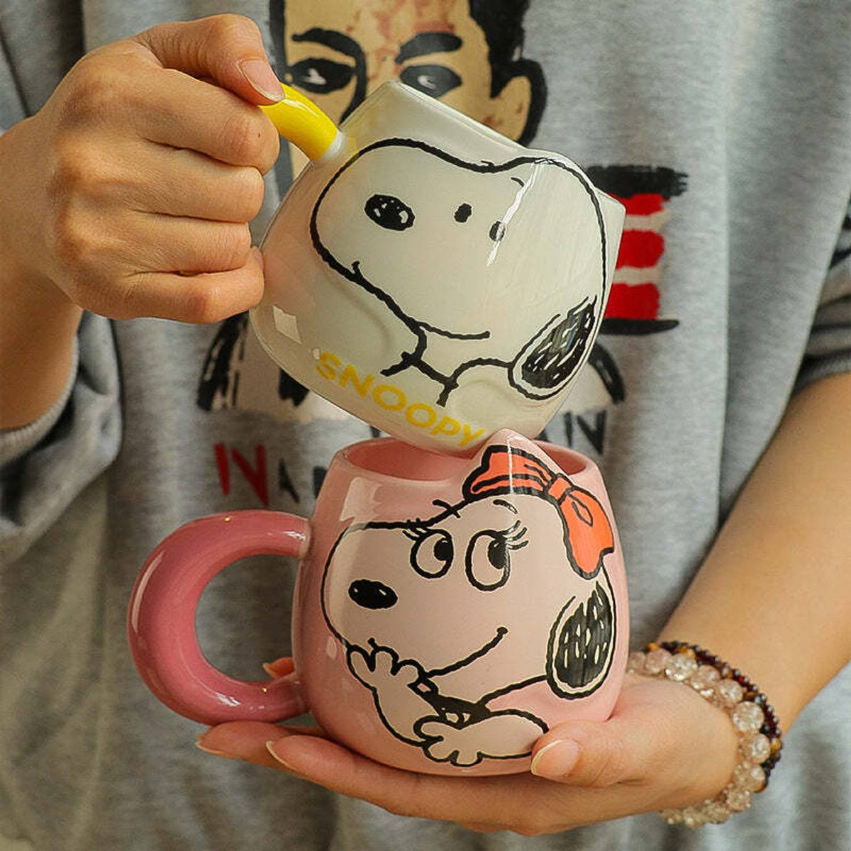 Zuviko Snoopy Ceramic Cute Snoopy Coffee and Tea Ceramic Coffee Mug
