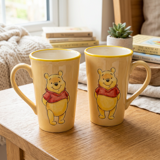 Zuviko India Winnie The Pooh Ceramic Mug | Cute Coffee & Tea Mugs(Set of 2)